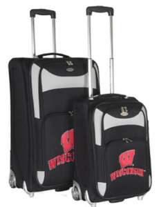 NCAA University of Wisconsin Badgers 2 Pc. Luggage Set 815485010457 