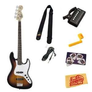  Squier by Fender Affinity Jazz Bass Bundle with 10 Foot 
