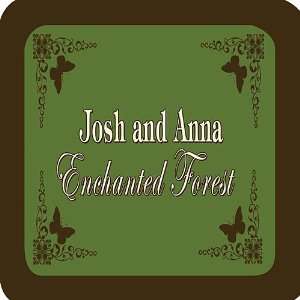  Enchanted Forest Butterfly Personalized Coasters   Qty 100 