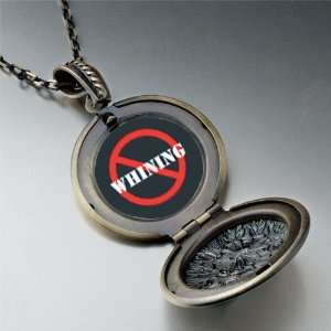  No Whining Sign Pendant Necklace Pugster Jewelry