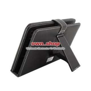 Black New Protective Leather Case Stand USB Keyboard For 7 7 inch 
