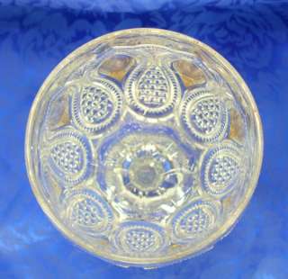 US Glass New Jersey Pattern Goblet Pedestal Wine w/Gold EAPG Early 