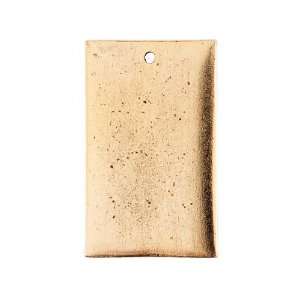  Nunn Design Antiqued Gold Plated Rectangle Flat Tag 
