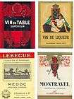 48 Old FRENCH WINE @ LIQUORS Bottle LABELS, old and unused 