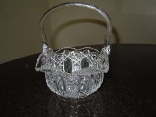 Crystal Bowl Full Lead Crystal Basket with Handle~ New  