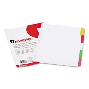 Universal   Write On/Erasable Indexes, Five Multicolor Tabs, Letter 