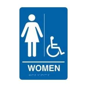 WOMEN (W/GRAPHIC) (HANDICAP GRAPHIC) Sign   9 x 6   Restroom 