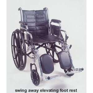 18“ wheelchair, removable desk armrest, swingaway elevating legrest