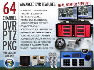 64 Ch Enterprise PTZ & Keyboard DVR H.264 Video Surveillance Camera 