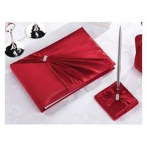 Red Guest Book Set