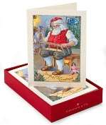 Product Image. Title Santa Glitter Greetings 12 Assorted Christmas 