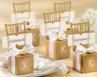 24 Golden Chairs 50th Anniversary Wedding Favor Boxes  