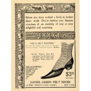   Felt Shoes Sheep Women Boot Dolge   Original Print Ad