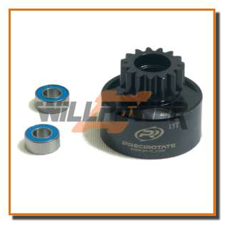 PR Engine Parts Clutch Bell 15T w/ Bearing (RC WillPower)  