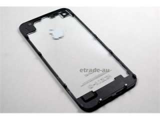 Clear Back Glass Housing Cover for iPhone 4 Silver  