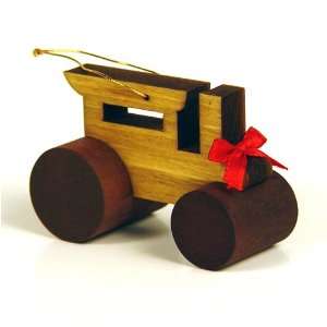 Wooden Steamroller Ornament 