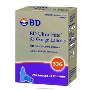  BD Ultra Fine Lancet, Lancet 33G, (1 BOX, 100 EACH 