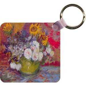 Van Gogh Art Still life with Roses Art Key Chain   Ideal Gift for all 