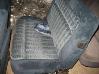 CHEVY TRUCK SUBURBAN SEATS DOUBLE BENCH CLOTH BLUE  