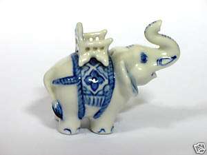 ELEPHANT Miniature  Ceramic Porcelain Animal Figurine  