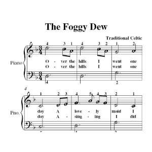    Foggy Dew Easy Piano Sheet Music Traditional Celtic Books