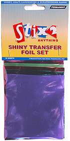 Shiny Transfer Foil Set 10 Sheets Pastel Colours  