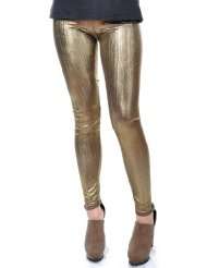  Colored, Gold Womens Leggings Pants