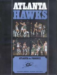 1968 69 Atlanta HAWKS vs Phoenix SUNS BK Program  