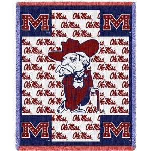  University of Mississippi Go Ole Miss Jacquard Woven Throw 