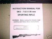 SKS INSTRUCTION MANUAL 7.62X39 SPORTING RIFLE 8 PAGES  