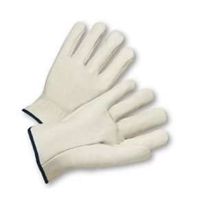 West Chester Select Grain Cowhide Unlined Drivers Gloves   Large White 