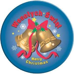  Button   Wesolych Swiat, Merry Christmas Patio, Lawn 