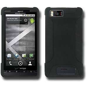 New Amzer Silicone Skin Jelly Case Black For Verizon Motorola Droid X 