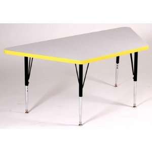  Trapezoid Activity Table with Grey Granite Top  Leg 