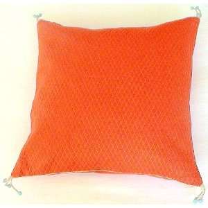 Akasha TPSPR1818 Sprigs 18 x 18 Inch Toss Pillow   Clay with Caribbean 