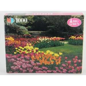 MB Jigsaw Puzzle 1000 Pc Big Ben Floral Garden Everything 