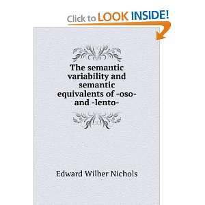  The semantic variability and semantic equivalents of  oso 