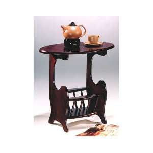  Wooden Magazine Rack Table in Cherry Finish ADS5058