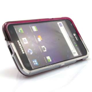 Glossy Purple Flower Hard Case Snap On Samsung Galaxy S2 Skyrocket 