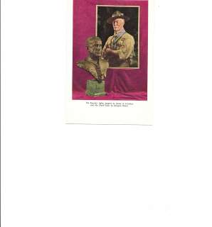 Lord Baden Powell picture & bust postcard  