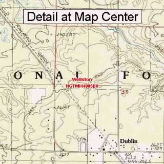   Topographic Quadrangle Map   Wellston, Michigan (Folded/Waterproof