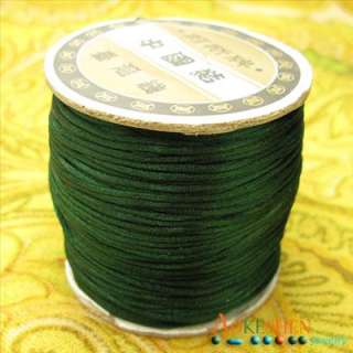 80m/1mm Chinese Knot Silk Jewelery Cord DEEP GREEN NF18  
