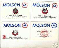 1986 87 Moose Jaw Warriors Junior Hockey Pocket Schedule WHL  