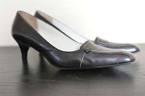 BCBG MAXAZRIA brown leather shoe pump size 7 Great Cond  