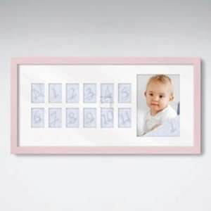  FIRST PHOTOS timeline collage frame in baby pink hardwood 