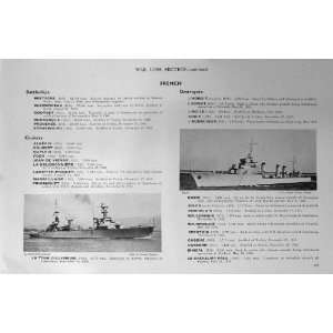   1953 54 French Ships Bison Tour DAuvergne Leopard WW1