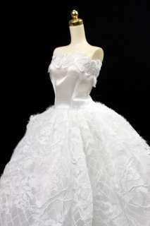 ED1090 BN White Evening Party Dress for Barbie FR  