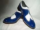 more options mens blue and white formal spectators wingtip shoes