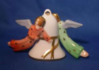   Herend Angels Christmas Bell Ornament 8024  1985  