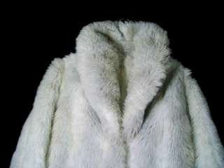   Caserotti Originals Womens Long Faux Grey And White Fur Coat Jacket